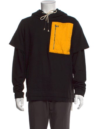 Mostly Heard Rarely Seen Wool Colorblock Pattern Hoodie
