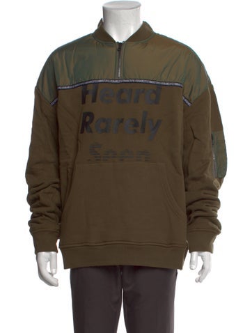 Mostly Heard Rarely Seen Sweatshirts & Hoodies Colorblock Pattern Mock Neck Hoodie XL