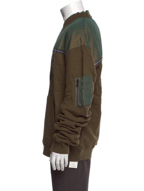 Mostly Heard Rarely Seen Colorblock Pattern Mock Neck Hoodie