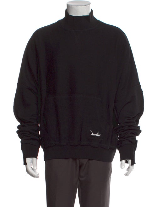 Mostly Heard Rarely Seen Graphic Print Mock Neck Pullover