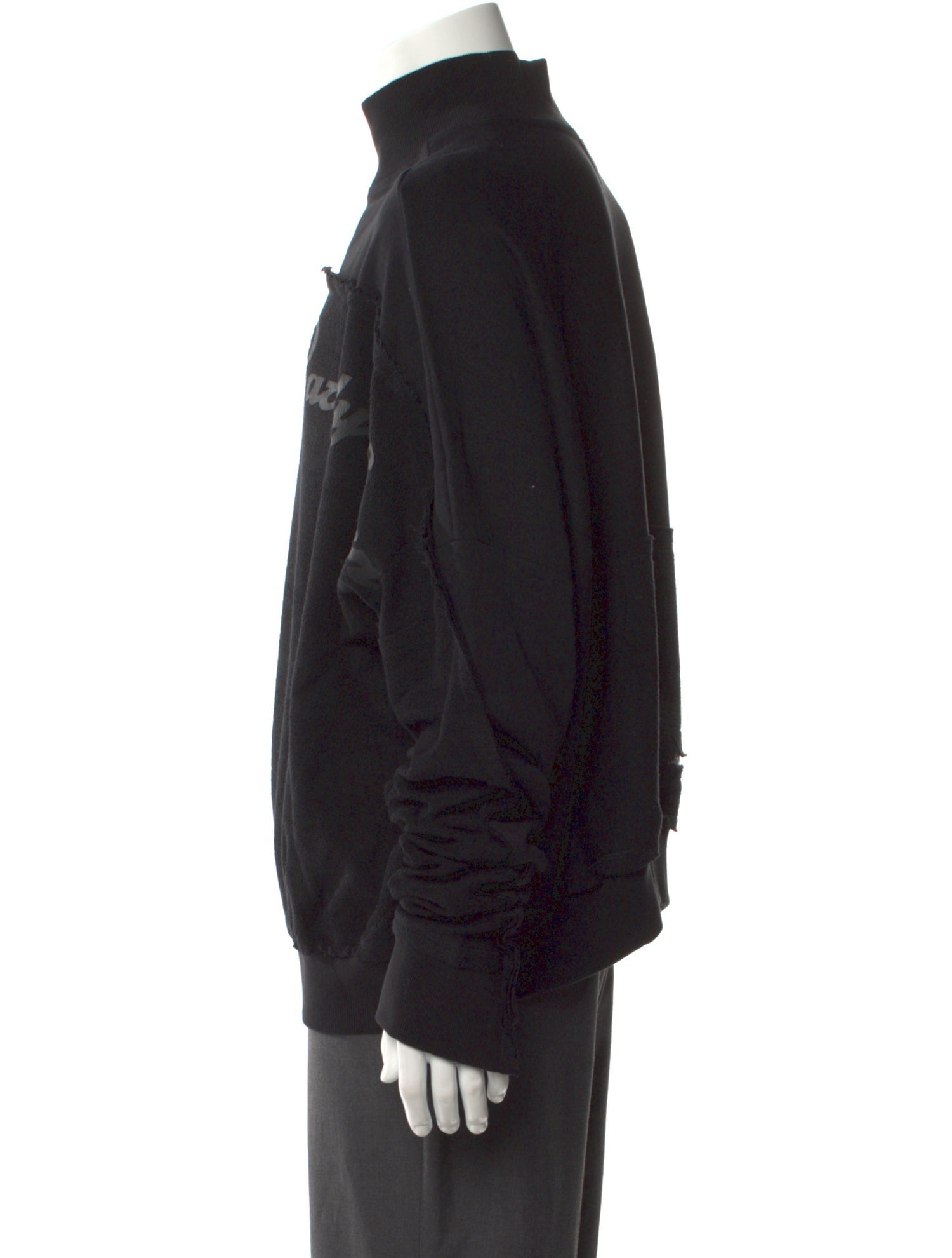 Mostly Heard Rarely Seen Mock Neck Long Sleeve Sweatshirt