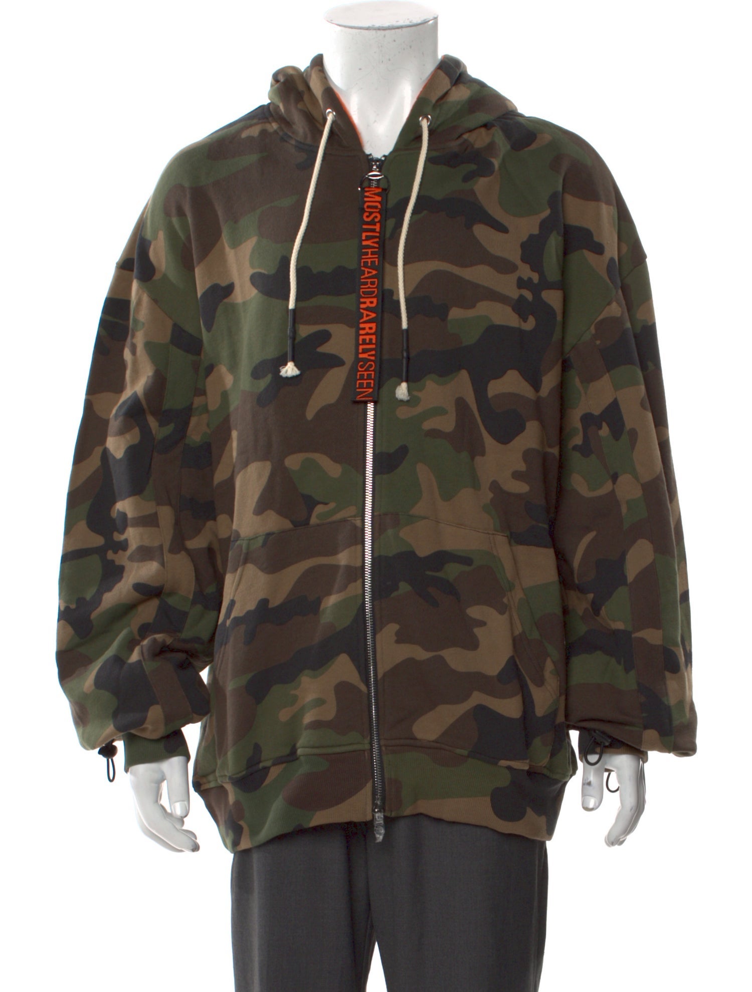 Mostly Heard Rarely Seen Camouflage Print Crew Neck Hoodie