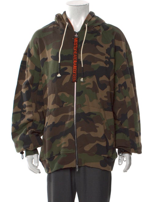 Mostly Heard Rarely Seen Camouflage Print Crew Neck Hoodie