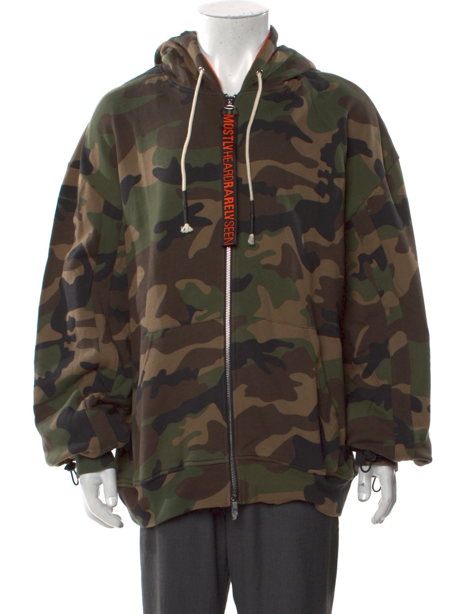 Mostly Heard Rarely Seen Camouflage Print Crew Neck Hoodie