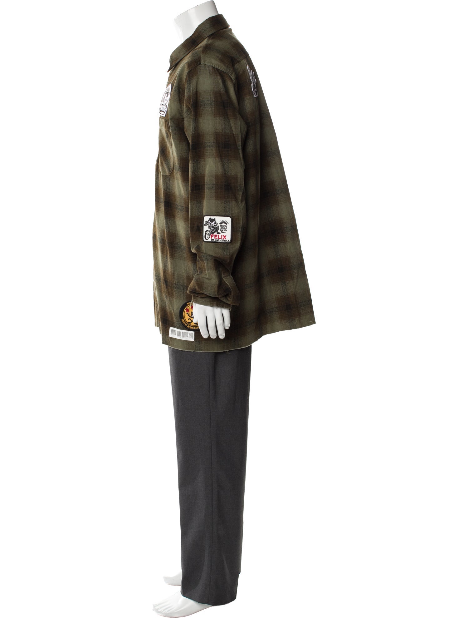 Mostly Heard Rarely Seen Plaid Print Long Sleeve Western Shirt w/ Tags