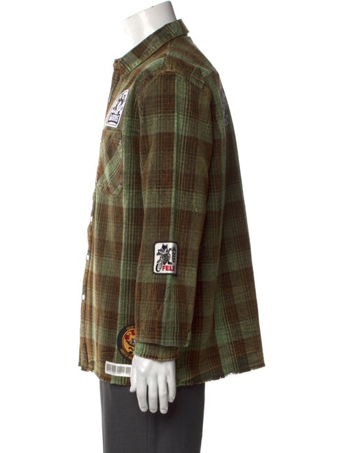 Mostly Heard Rarely Seen Plaid Print Long Sleeve Shirt