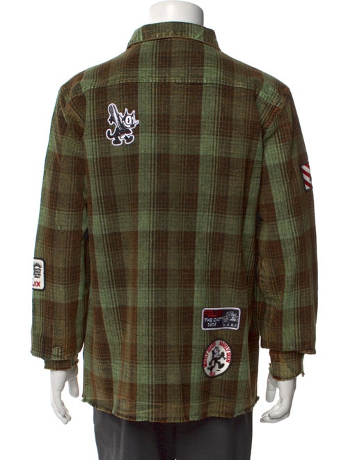 Mostly Heard Rarely Seen Plaid Print Long Sleeve Shirt