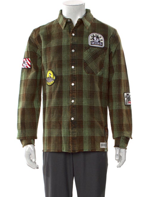 Mostly Heard Rarely Seen Plaid Print Long Sleeve Shirt