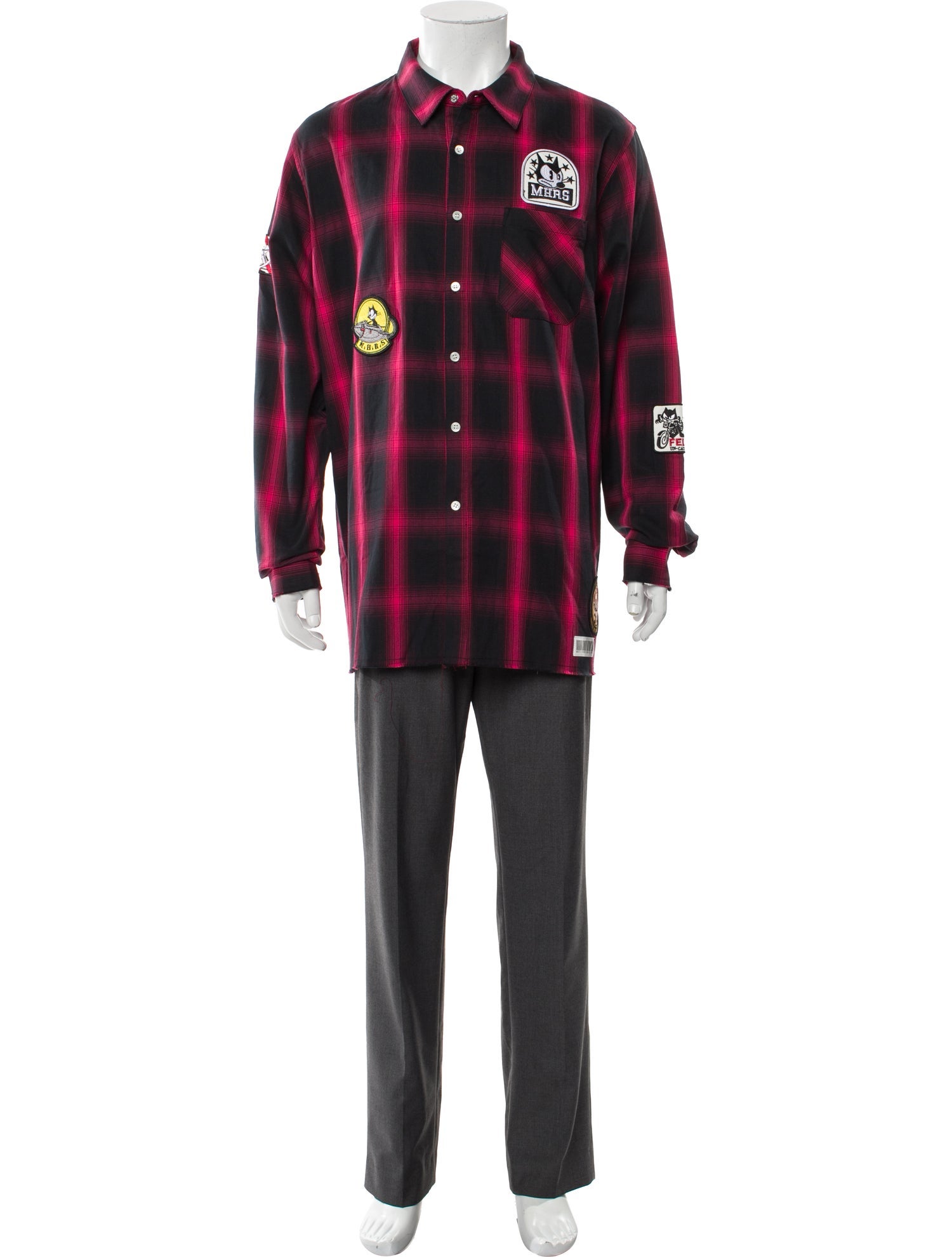 Mostly Heard Rarely Seen Plaid Print Long Sleeve Shirt w/ Tags