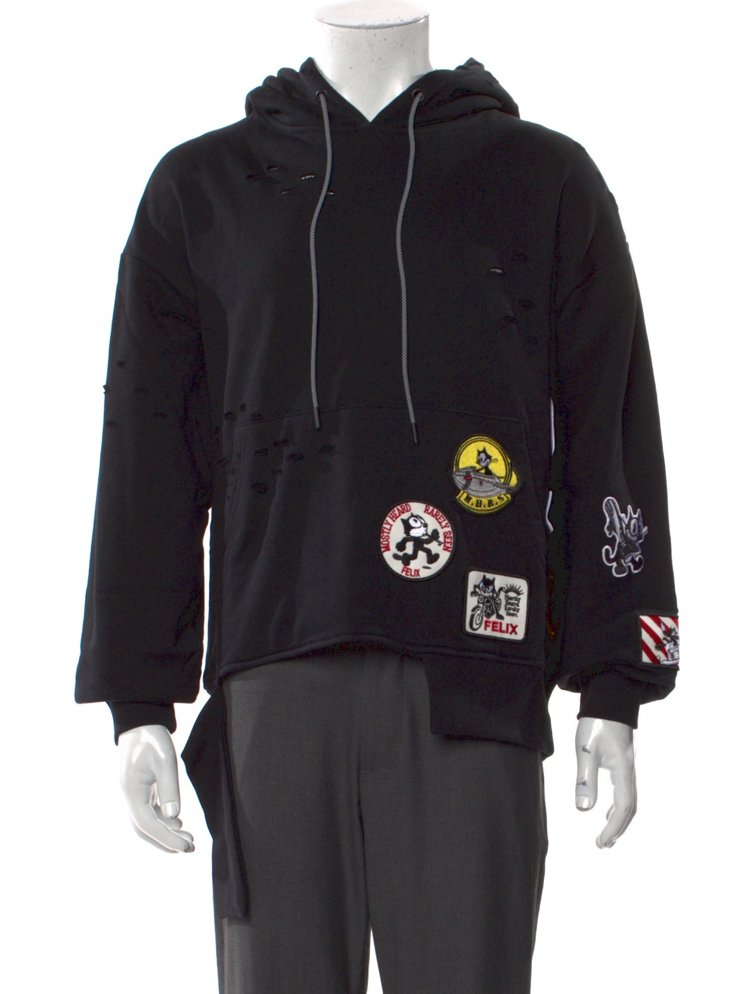 Mostly Heard Rarely Seen Graphic Print Crew Neck Hoodie