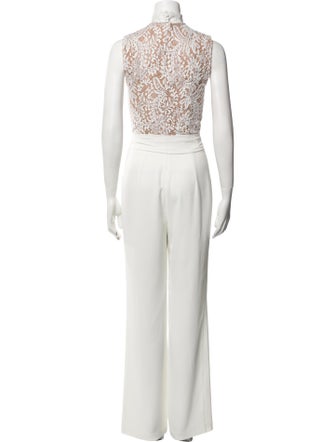 Misha Nylon Lace Pattern Jumpsuit