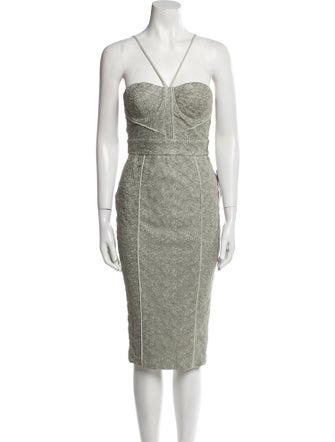 Misha Strapless Midi Length Dress