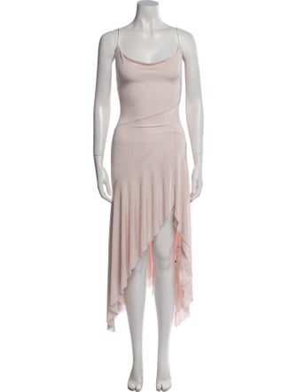 Misha Scoop Neck Midi Length Dress