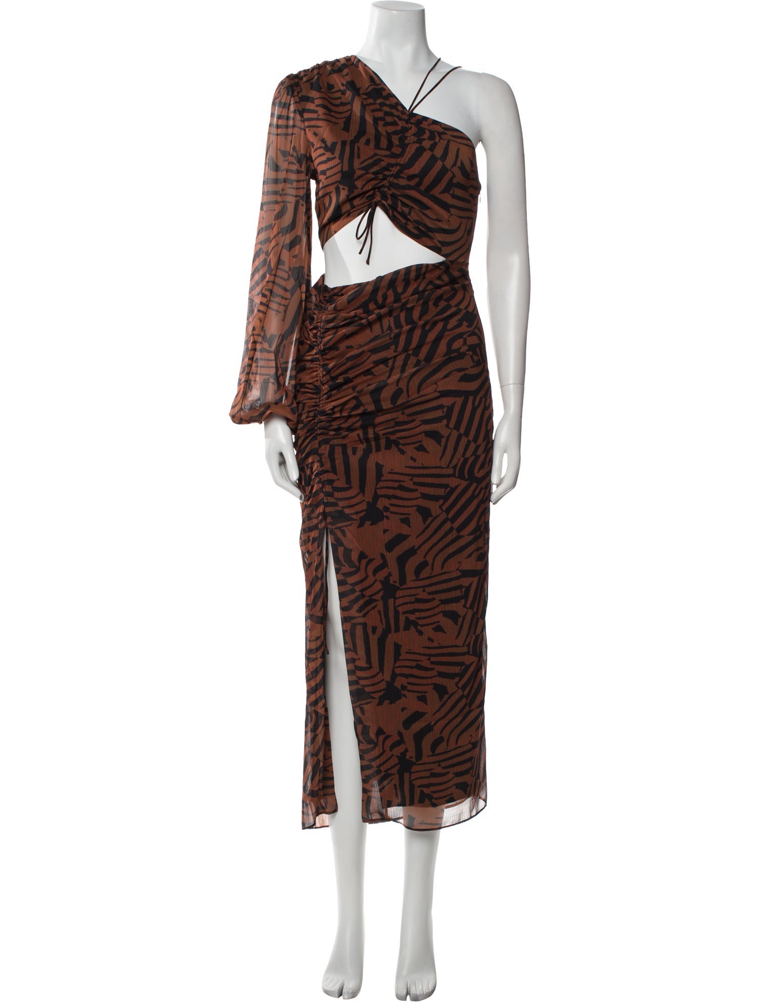 Misha Animal Print Long Dress w/ Tags