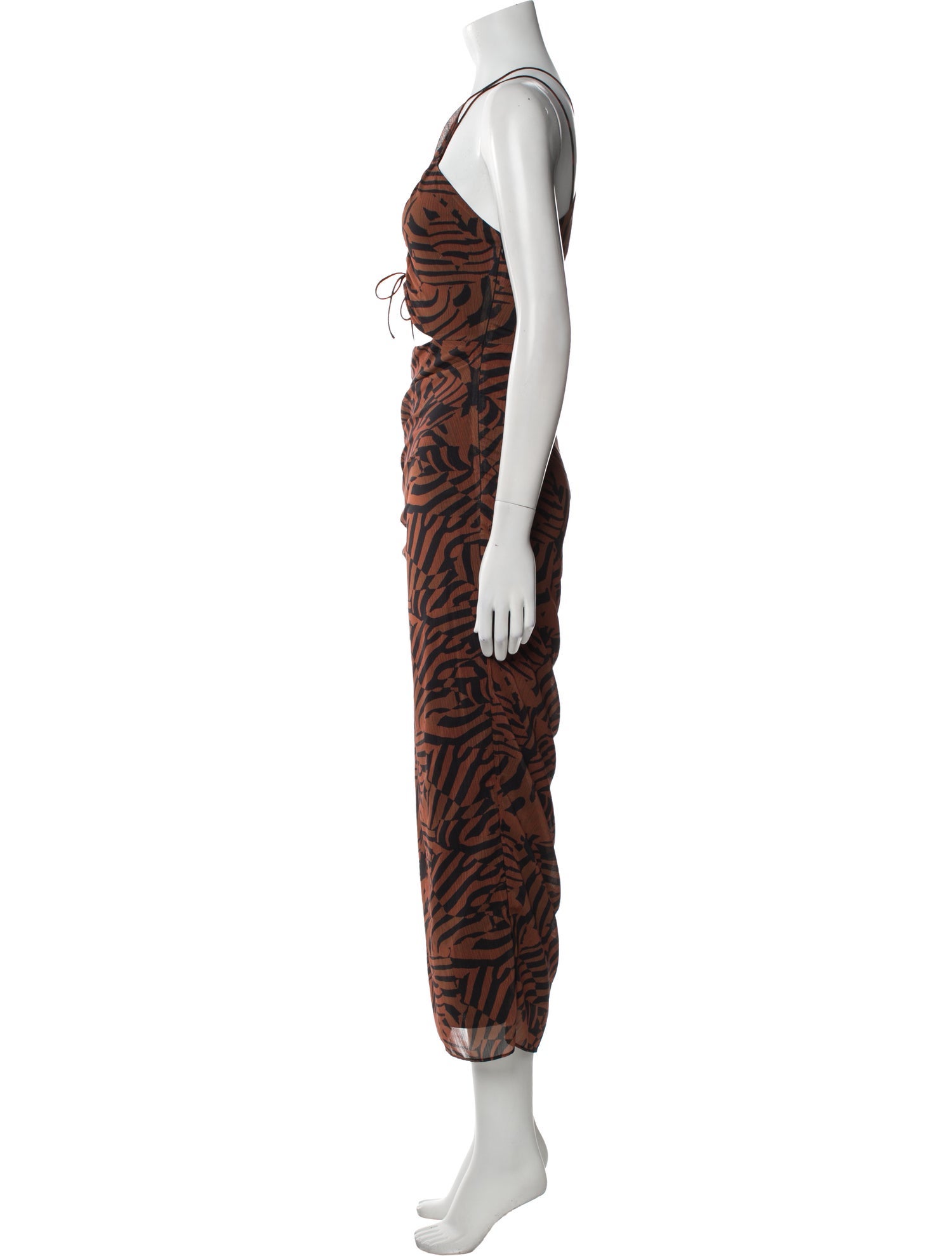 Misha Animal Print Long Dress w/ Tags
