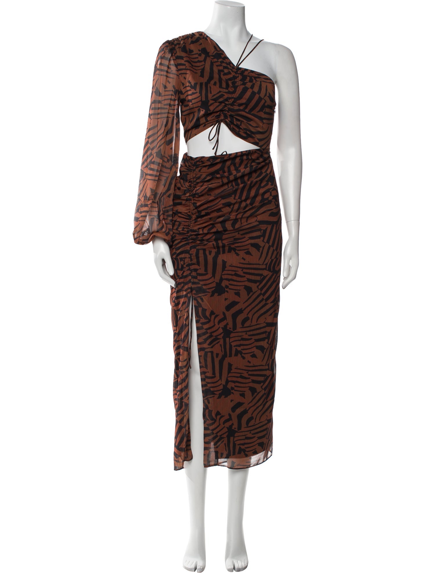 Misha Animal Print Long Dress w/ Tags