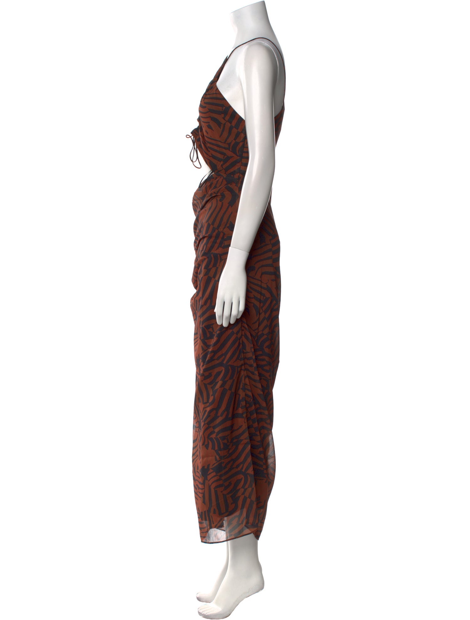 Misha Animal Print Long Dress w/ Tags