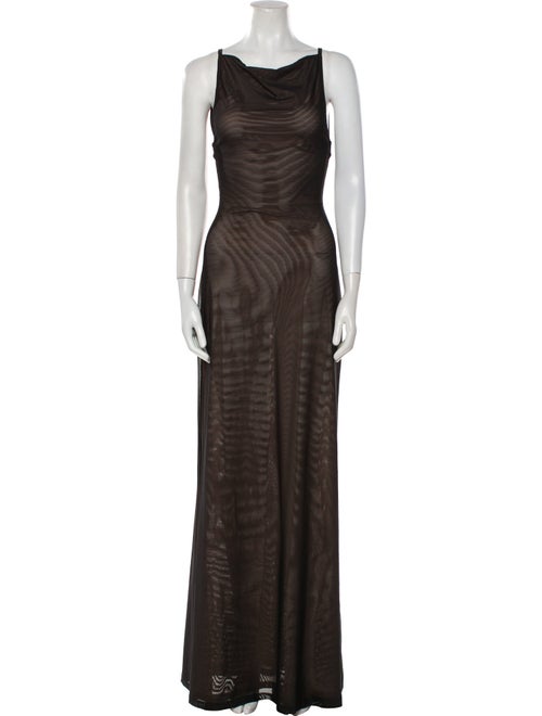 Misha Cowl Neck Long Dress