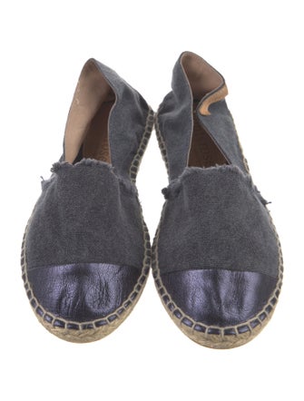 mint&rose Printed Raw-Edge Trim Espadrilles