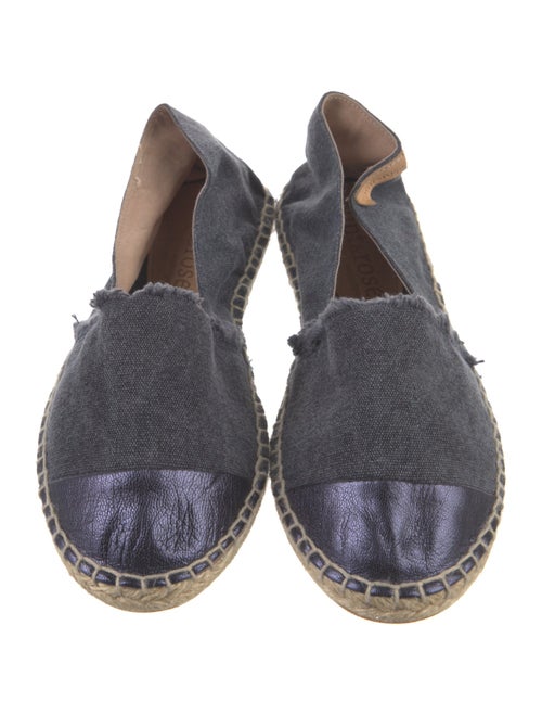 mint&rose Printed Raw-Edge Trim Espadrilles