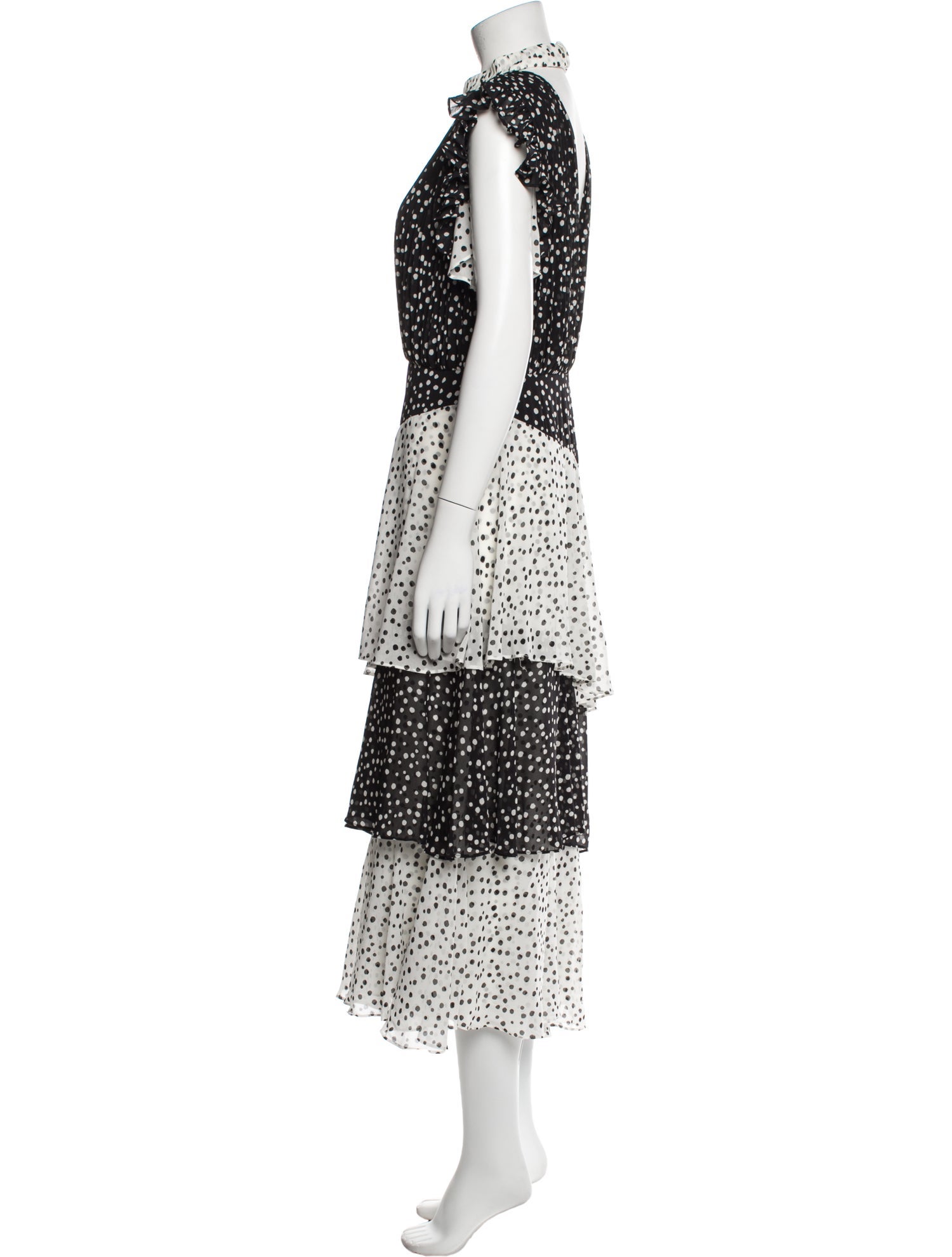 Mikael Polka Dot Print Long Dress