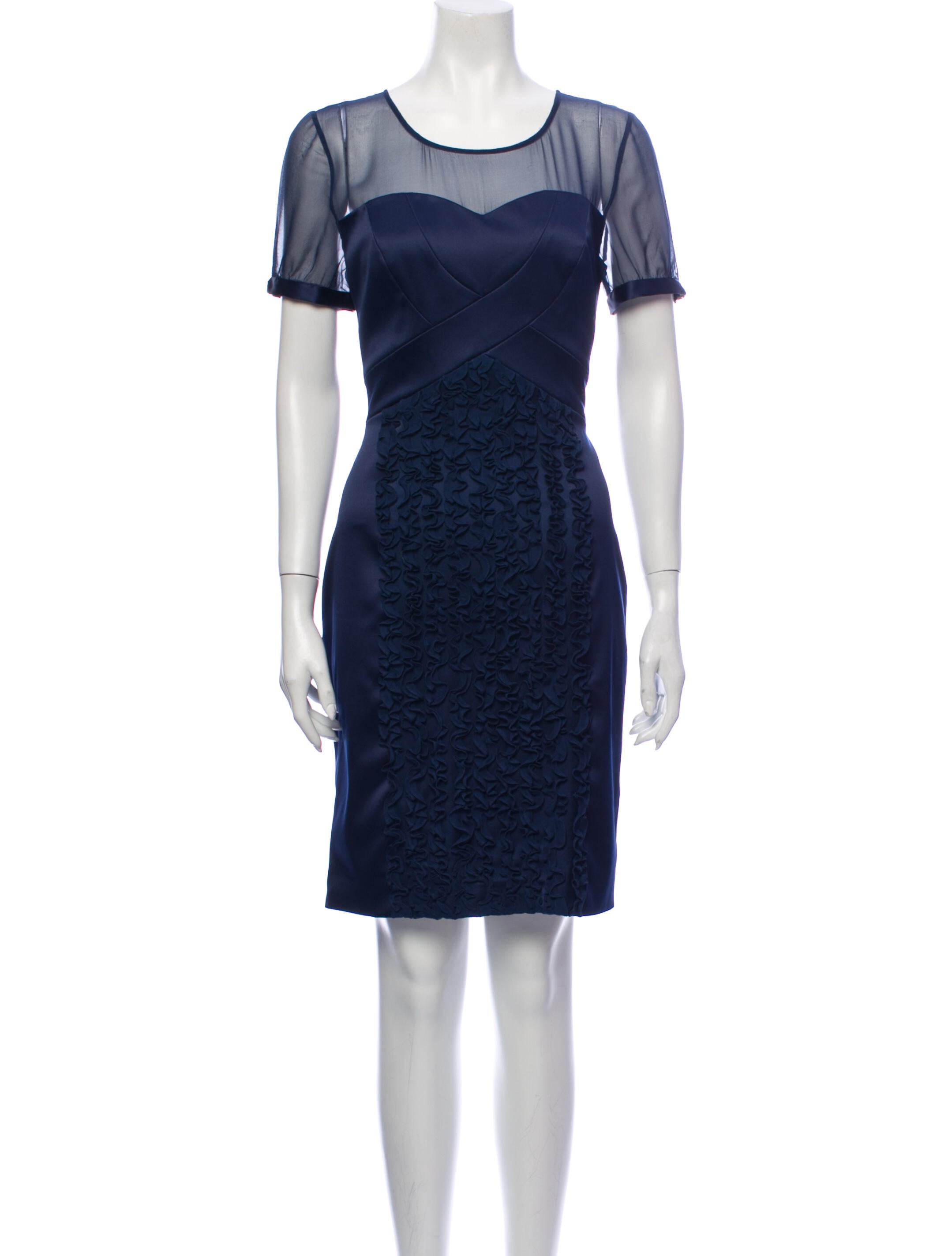 Mikael Aghal Crew Neck Knee-Length Dress