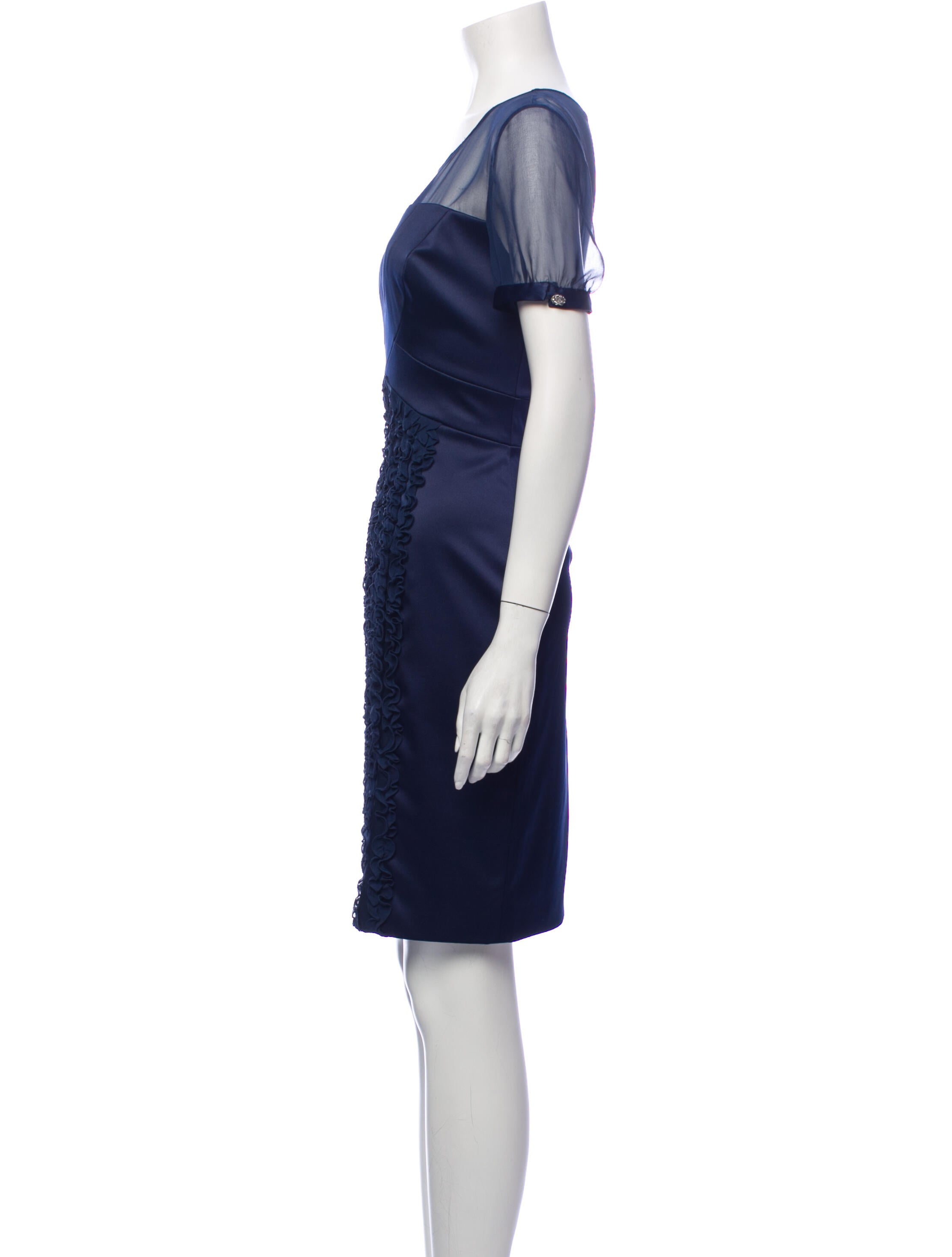 Mikael Aghal Crew Neck Knee-Length Dress