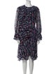 Mikael Aghal Floral Print Knee-Length Dress