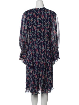 Mikael Aghal Floral Print Knee-Length Dress