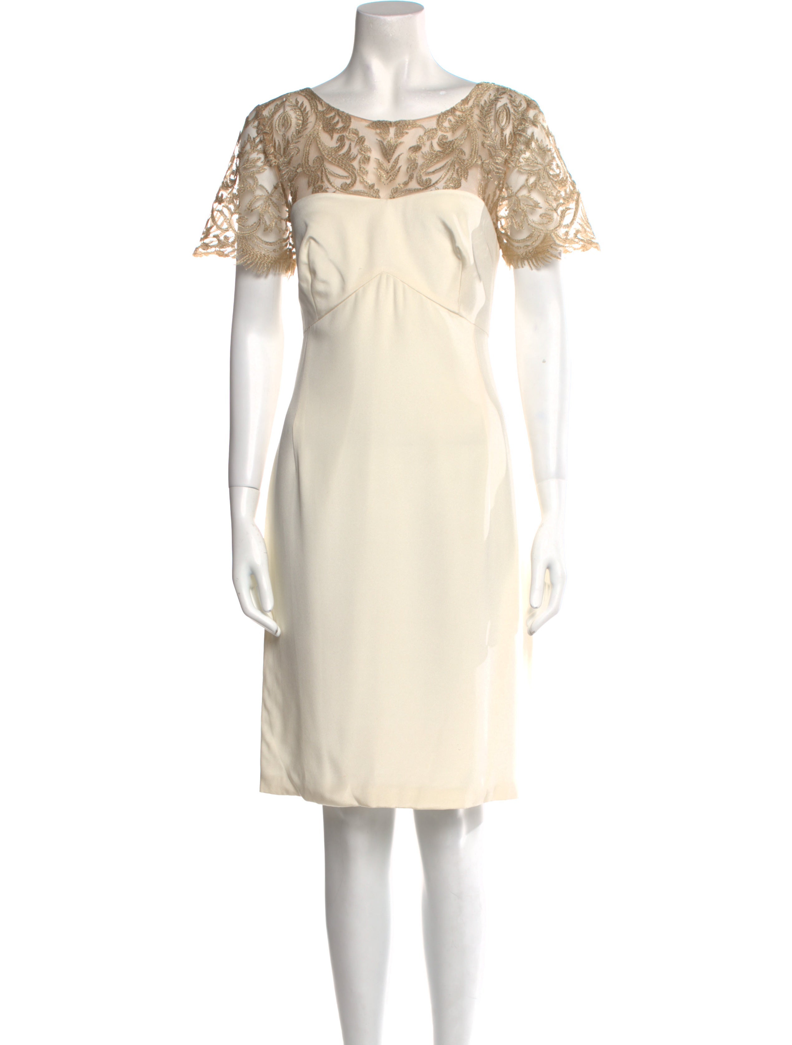 Mikael Aghal Silk Knee-Length Dress