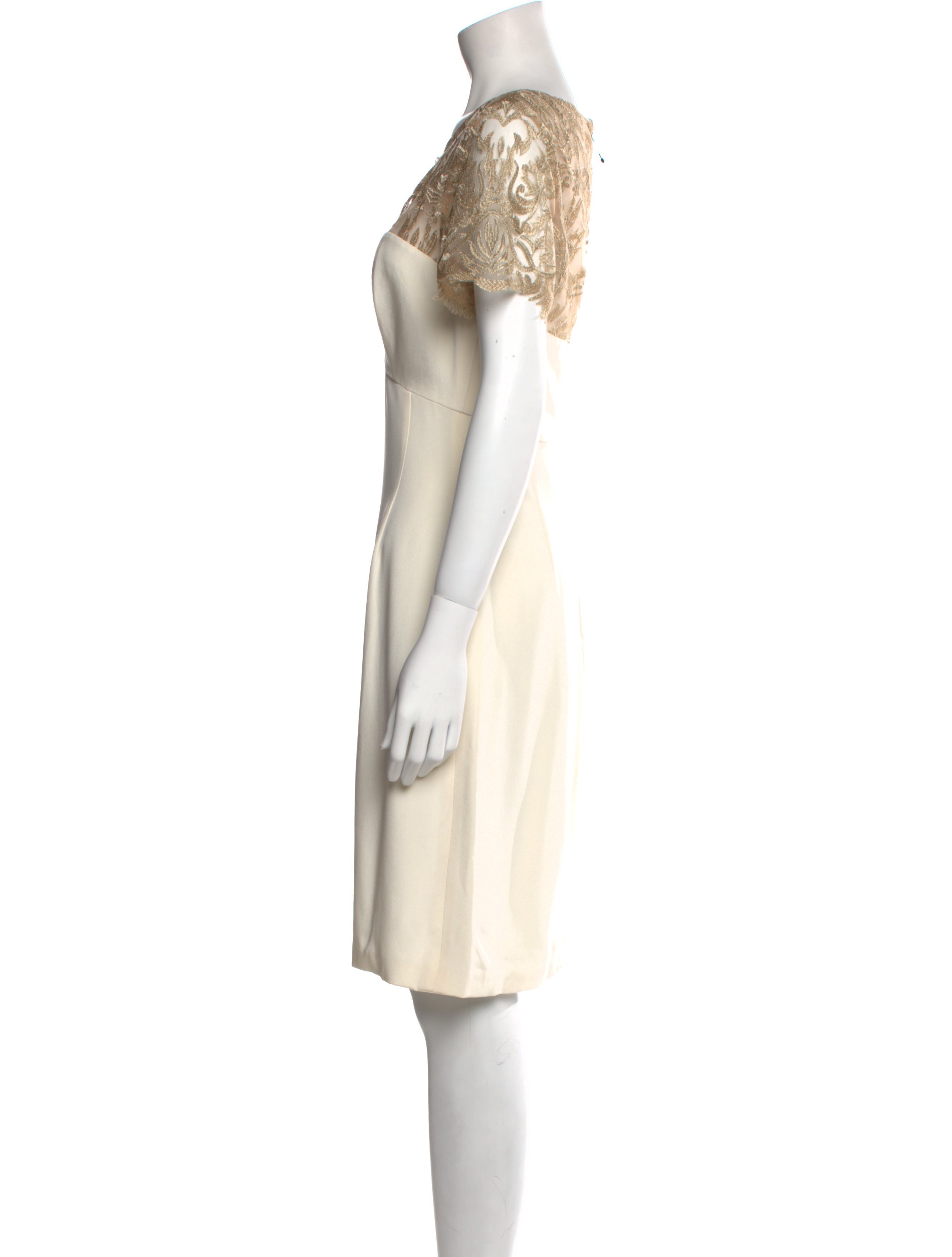 Mikael Aghal Silk Knee-Length Dress