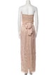 Mikael Aghal Strapless Long Dress
