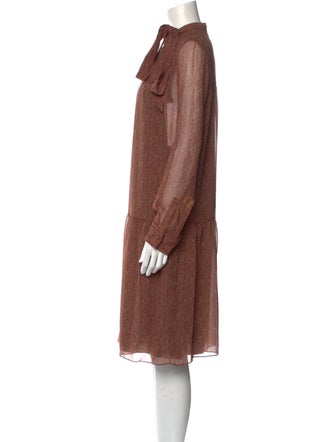 Mikael Aghal Printed Knee-Length Dress