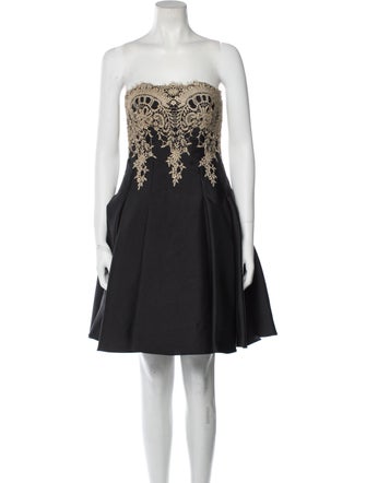 Mikael Aghal Strapless Mini Dress