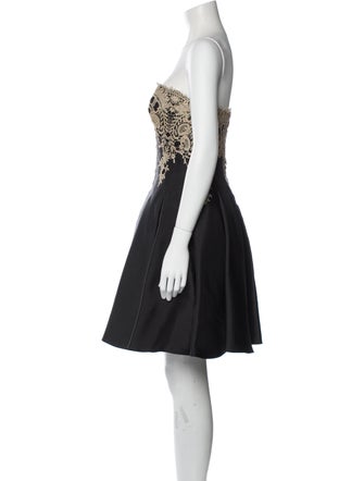 Mikael Aghal Strapless Mini Dress