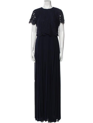 Mikael Aghal Dresses Crew Neck Long Dress US 4 | S