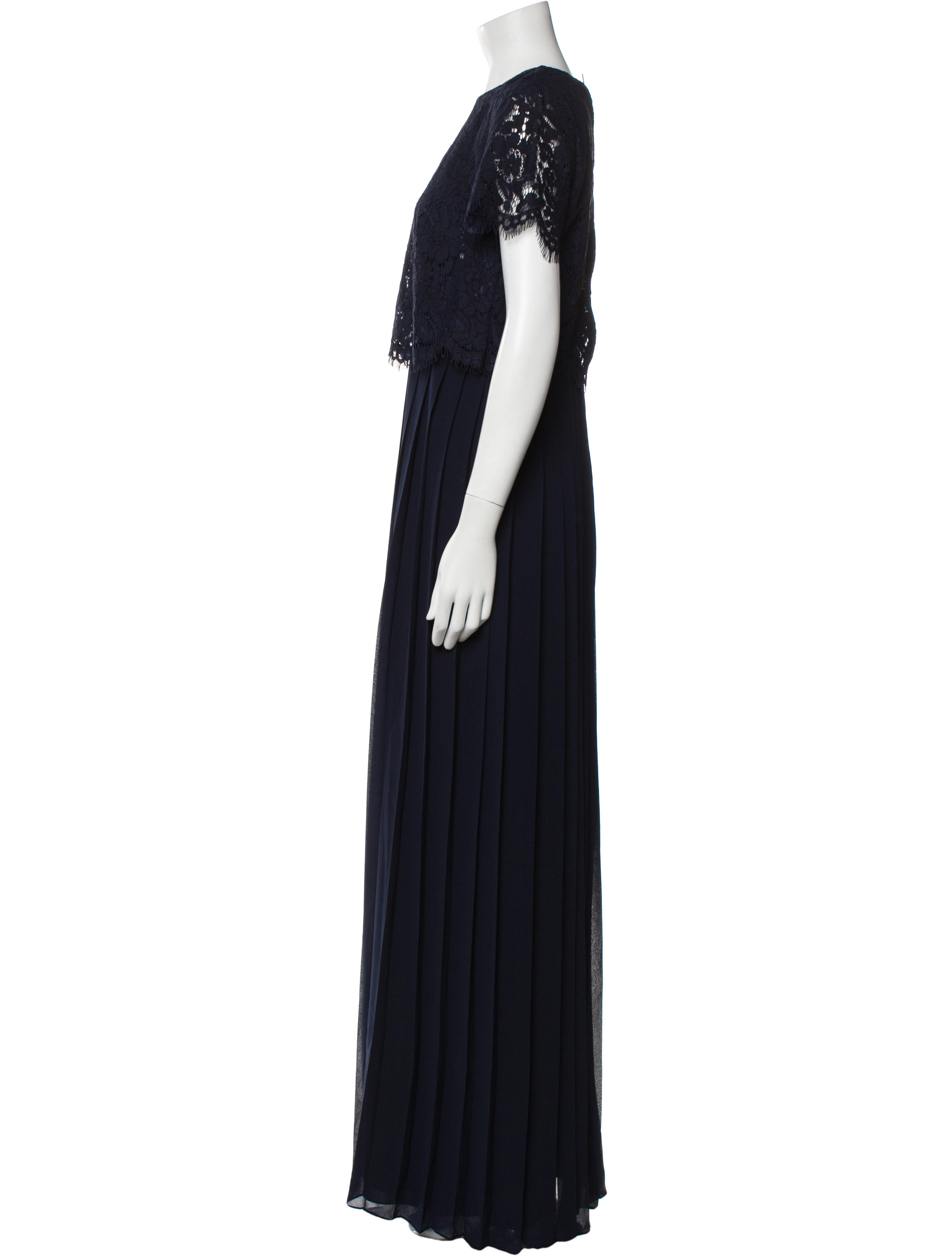 Mikael Aghal Crew Neck Long Dress