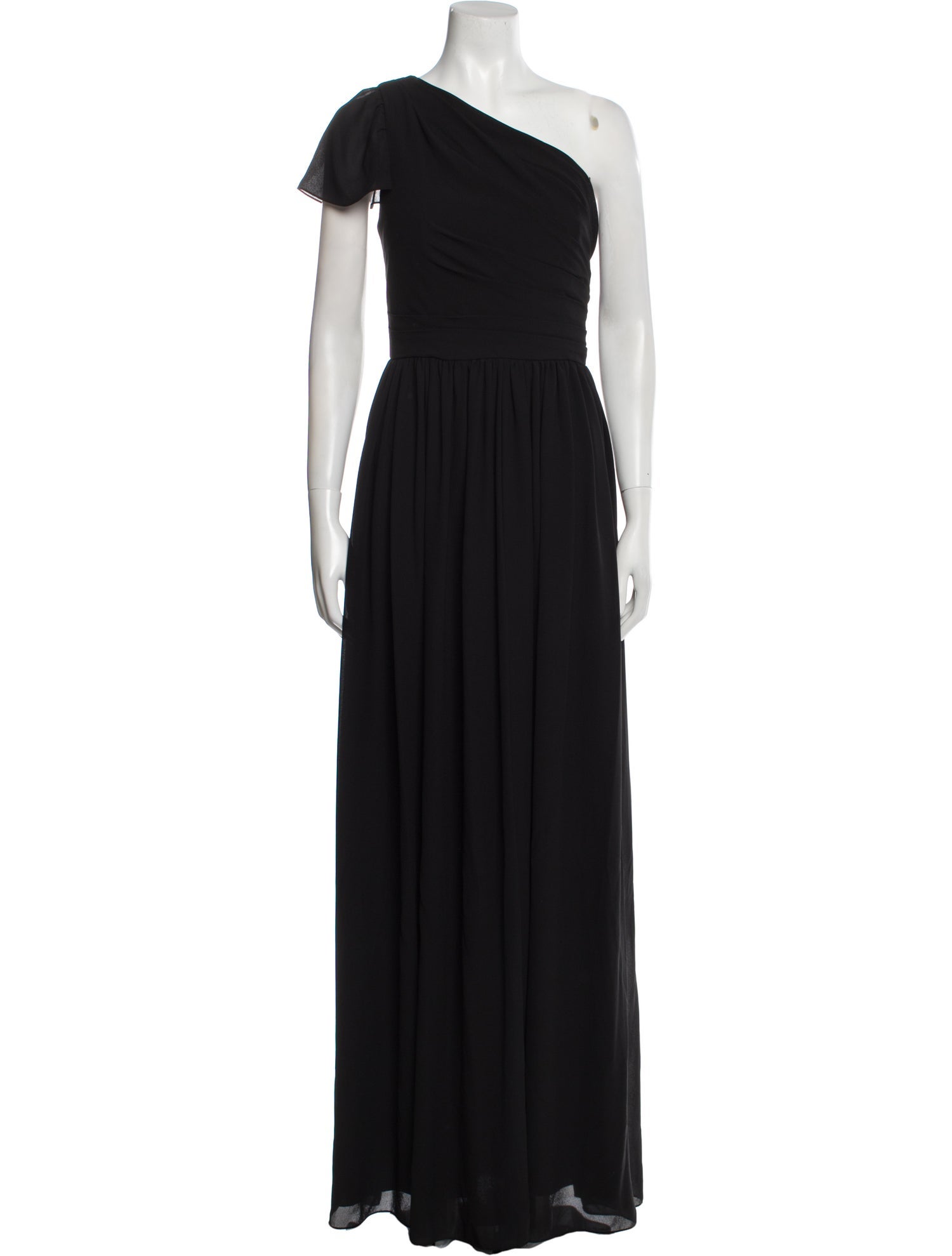 Mikael Aghal One-Shoulder Long Dress