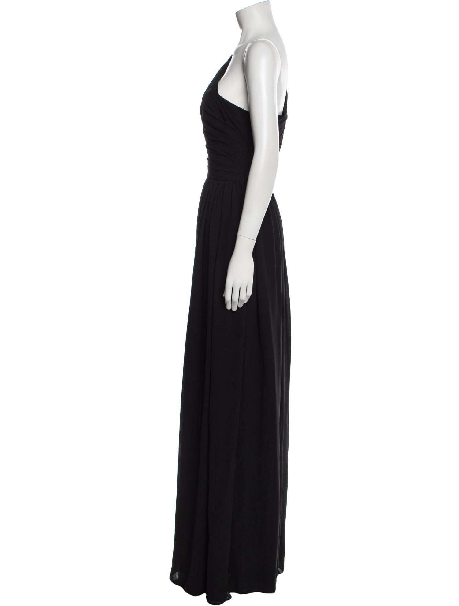 Mikael Aghal One-Shoulder Long Dress