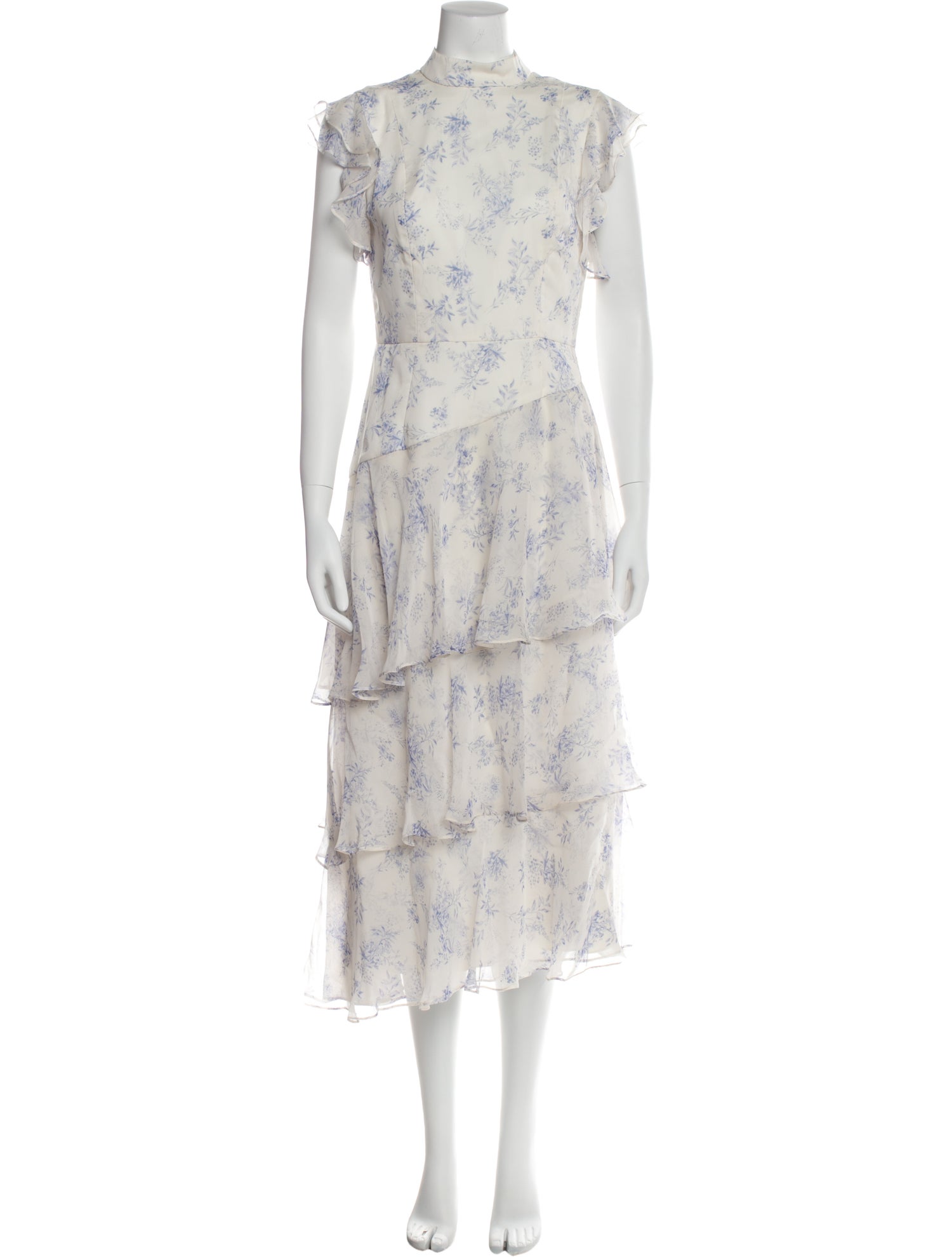 Mikael Aghal Floral Print Long Dress