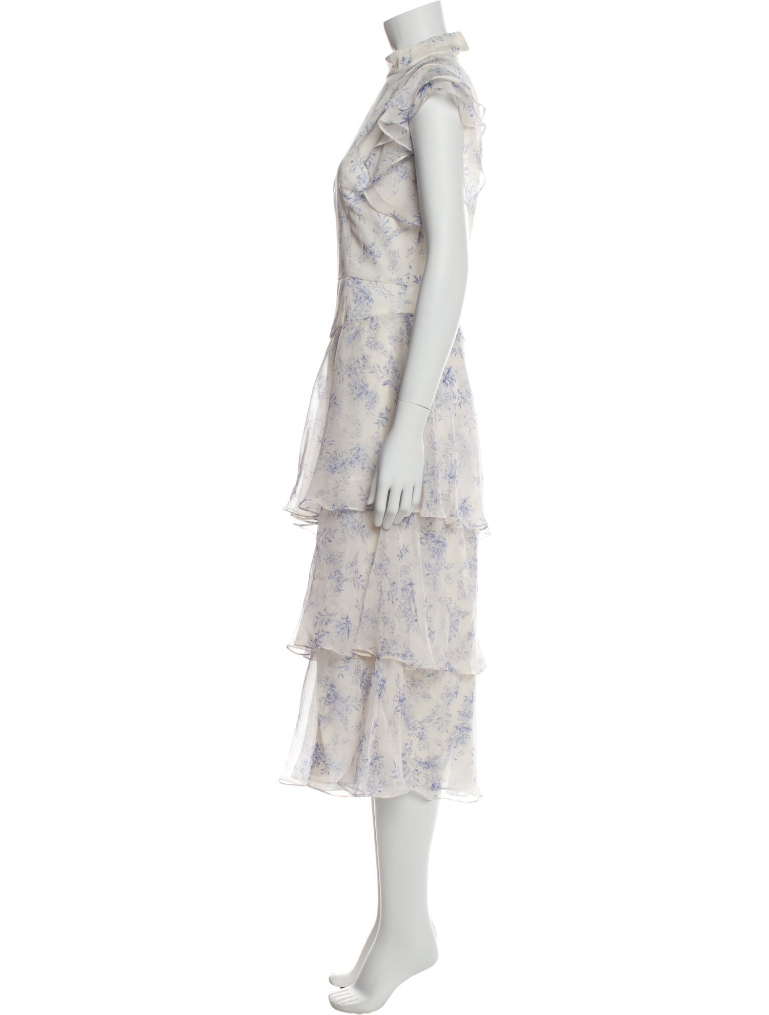 Mikael Aghal Floral Print Long Dress