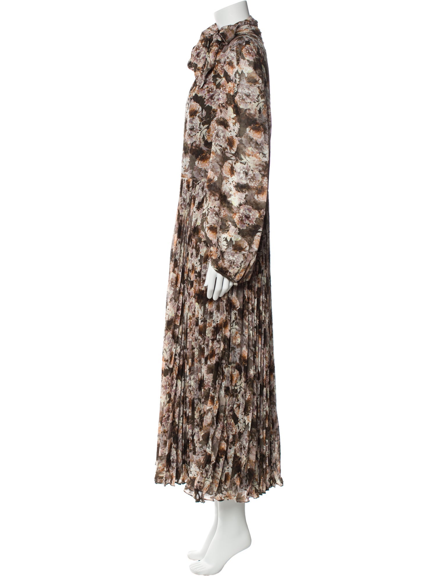 Mikael Aghal Floral Print Long Dress