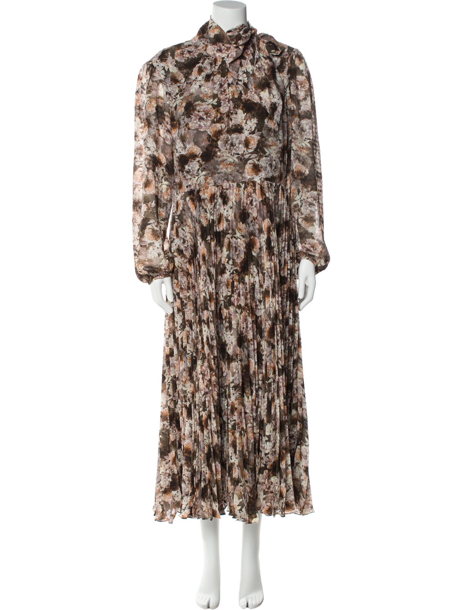 Mikael Aghal Floral Print Long Dress
