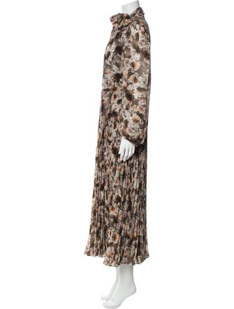 Mikael Aghal Floral Print Long Dress