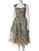 Mikael Aghal Camouflage Print Midi Length Dress