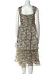 Mikael Aghal Camouflage Print Midi Length Dress