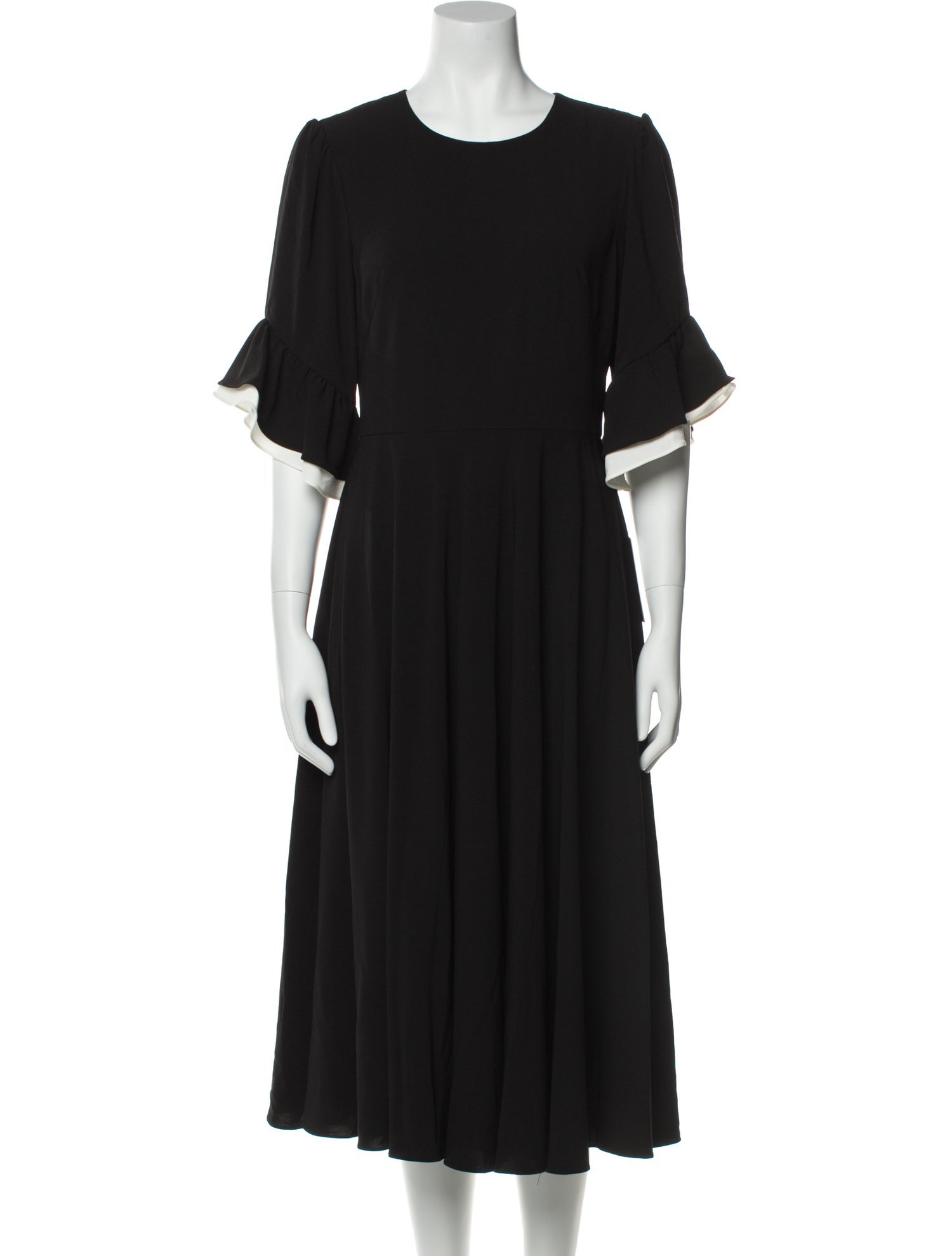 Mikael Aghal Crew Neck Midi Length Dress
