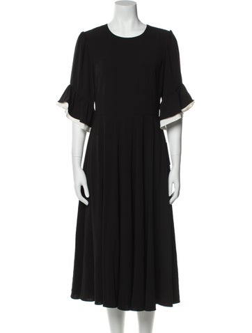 Mikael Aghal Dresses Crew Neck Midi Length Dress M