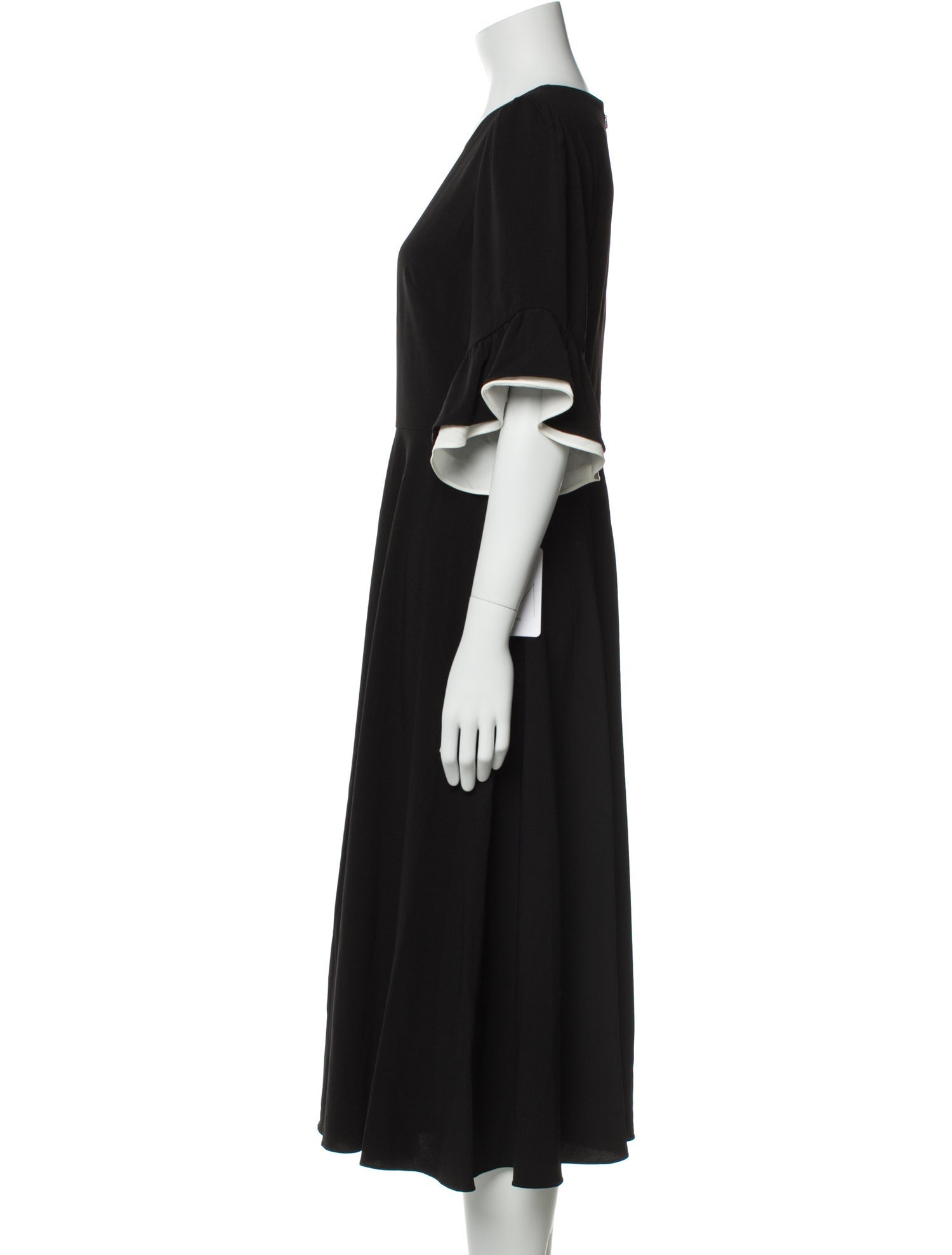 Mikael Aghal Crew Neck Midi Length Dress