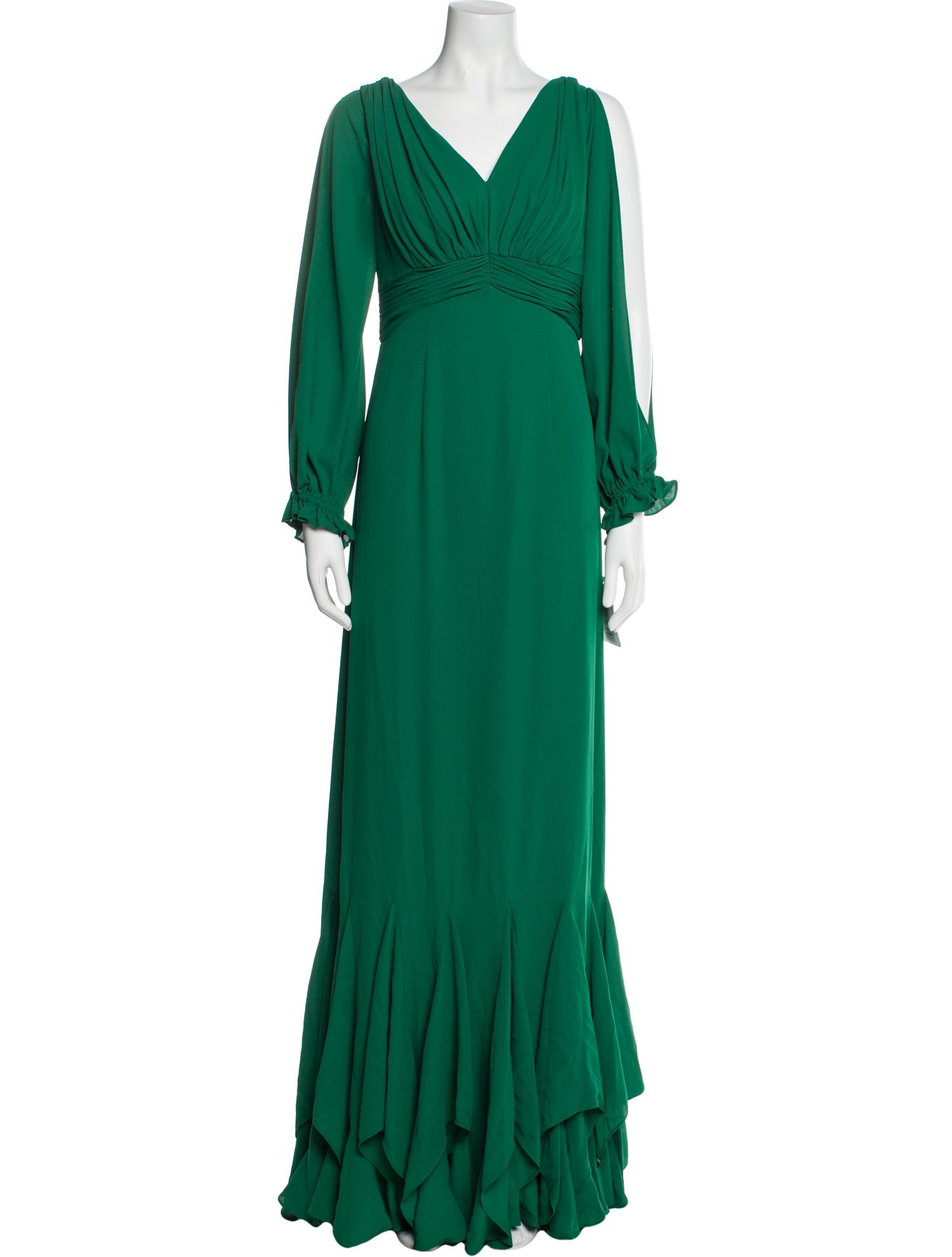 Mikael Aghal V-Neck Long Dress